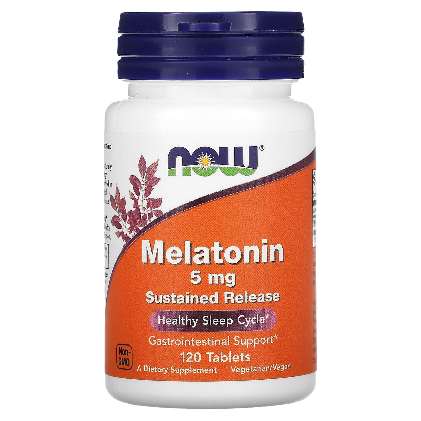 Now Foods, MELATONIN 5mg SR, 120 Tablets UPC 733739035547 | HiLife Vitamins