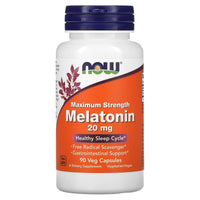 Now Foods, Maximum Strength Melatonin, 20 mg, 90 Veg Capsules UPC 733739035585 | HiLife Vitamins
