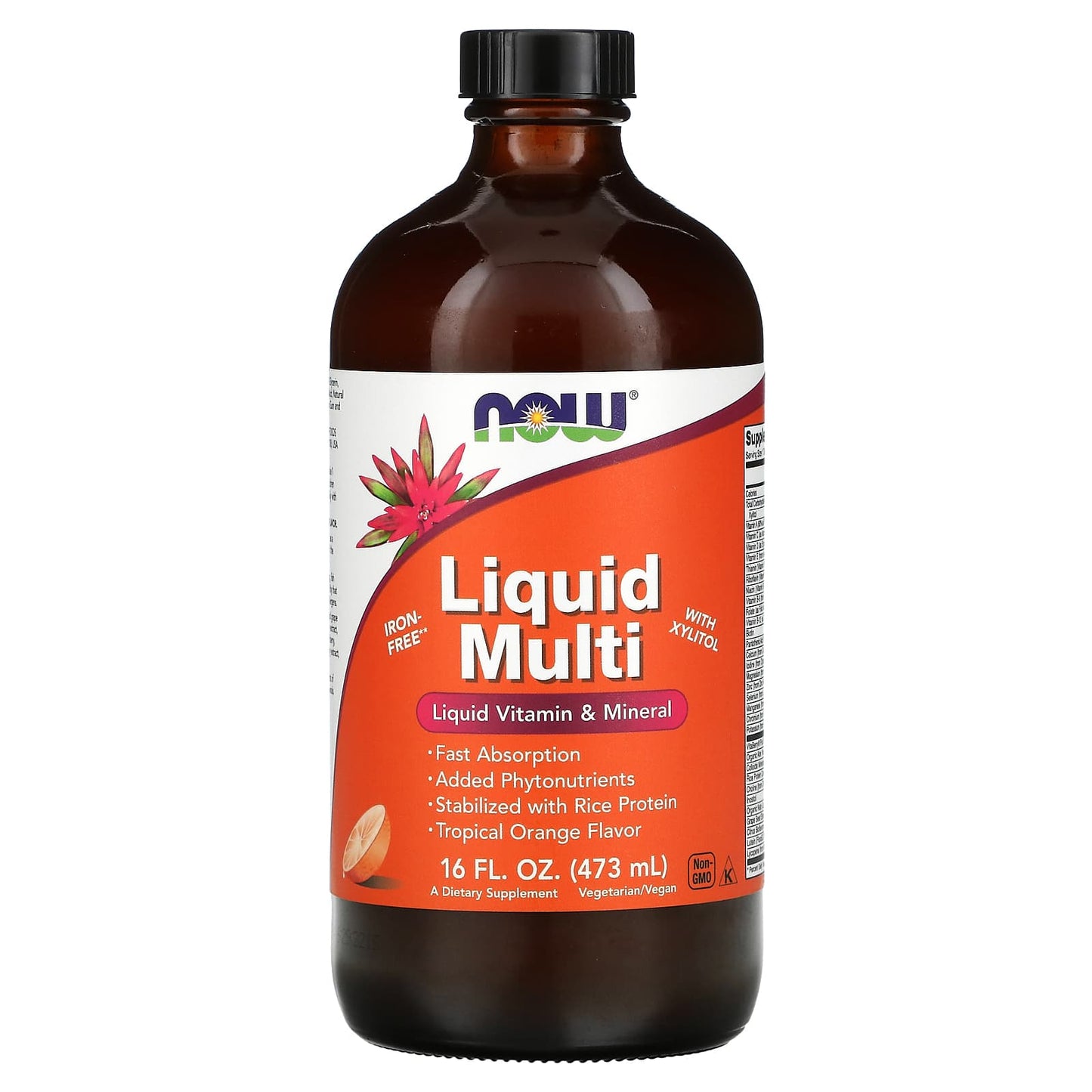 Now Foods, Multi - Orange, 16 OZ Liquid UPC 733739037725 | HiLife Vitamins