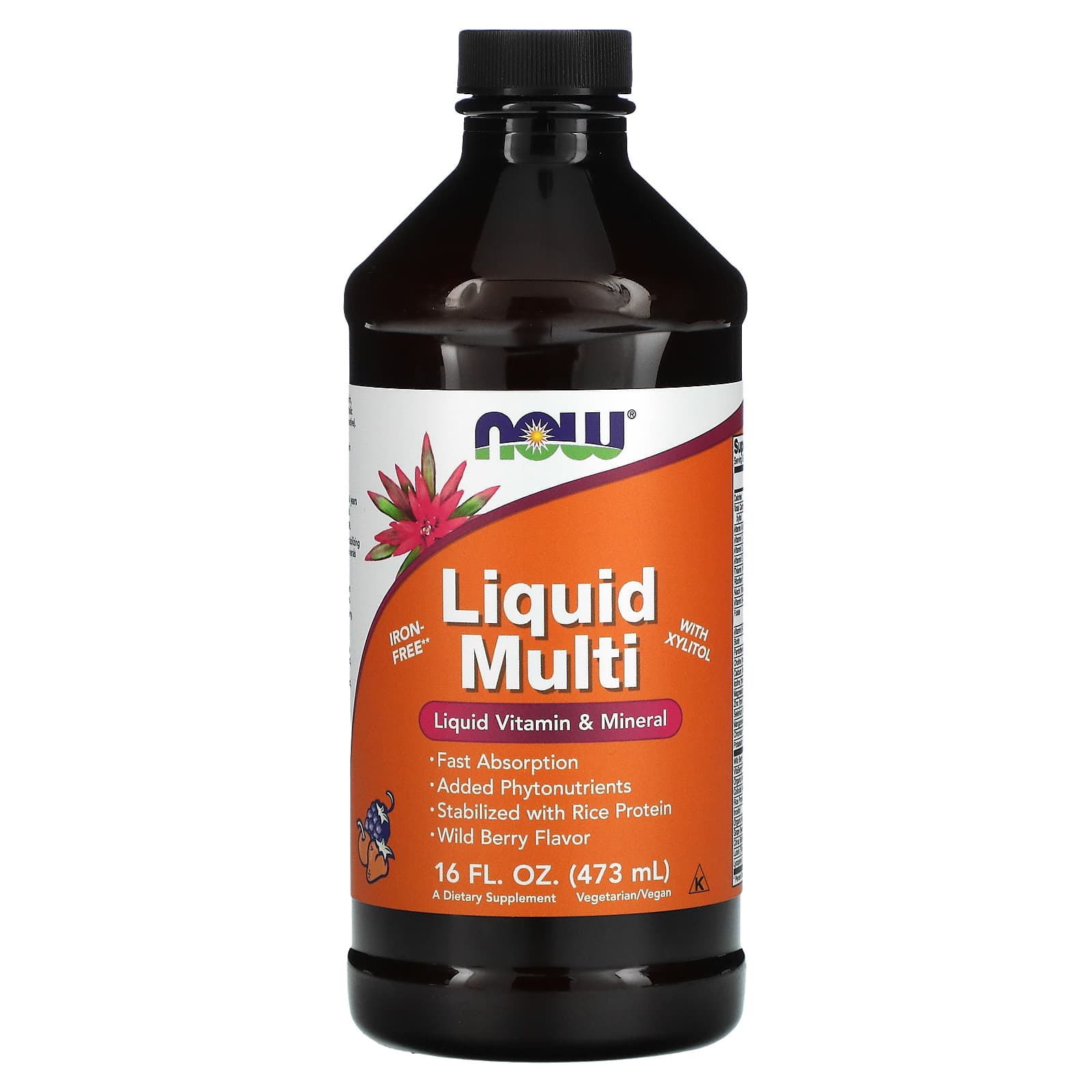Now Foods, Multi Berry, 16 OZ Liquid UPC 733739037732 | HiLife Vitamins