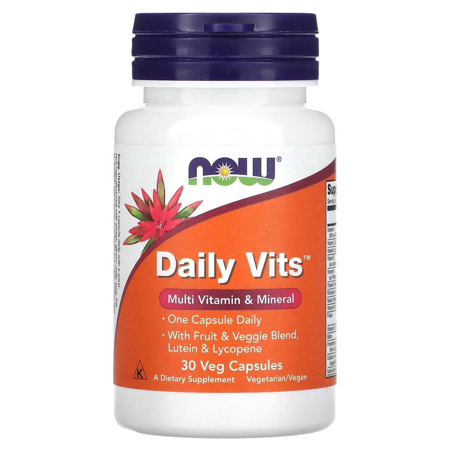 Now Foods, DAILY VITS MULTI, 30 Veg Caps UPC 733739037756 | HiLife Vitamins