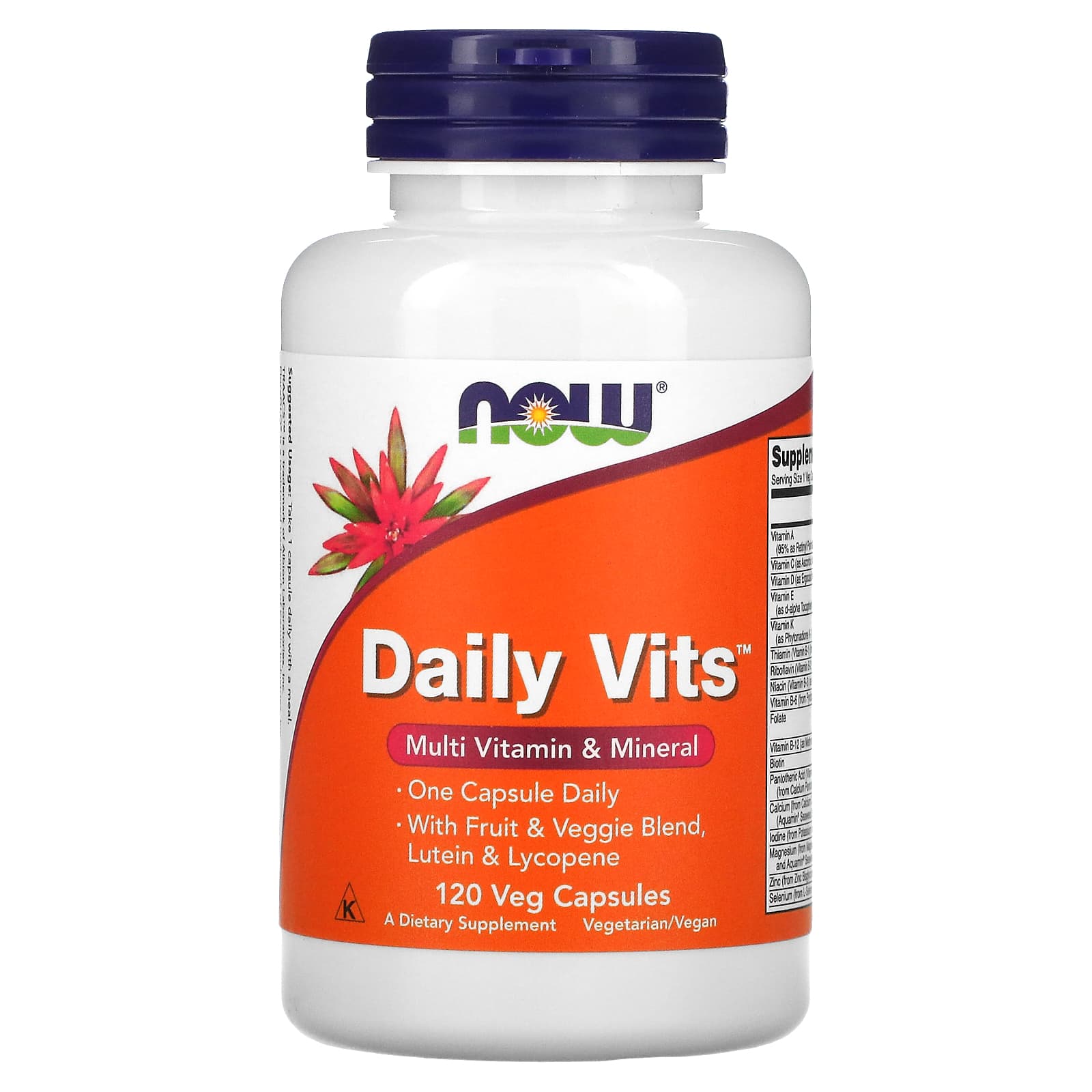 Now Foods, DAILY VITS MULTI, 120 Veg Caps UPC 733739037763 | HiLife Vitamins