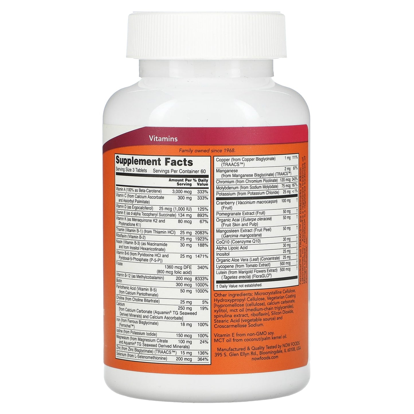 Now Foods, EVE WOMAN'S MULTI Vitamin, 180 Tablets UPC 733739037978 | HiLife Vitamins