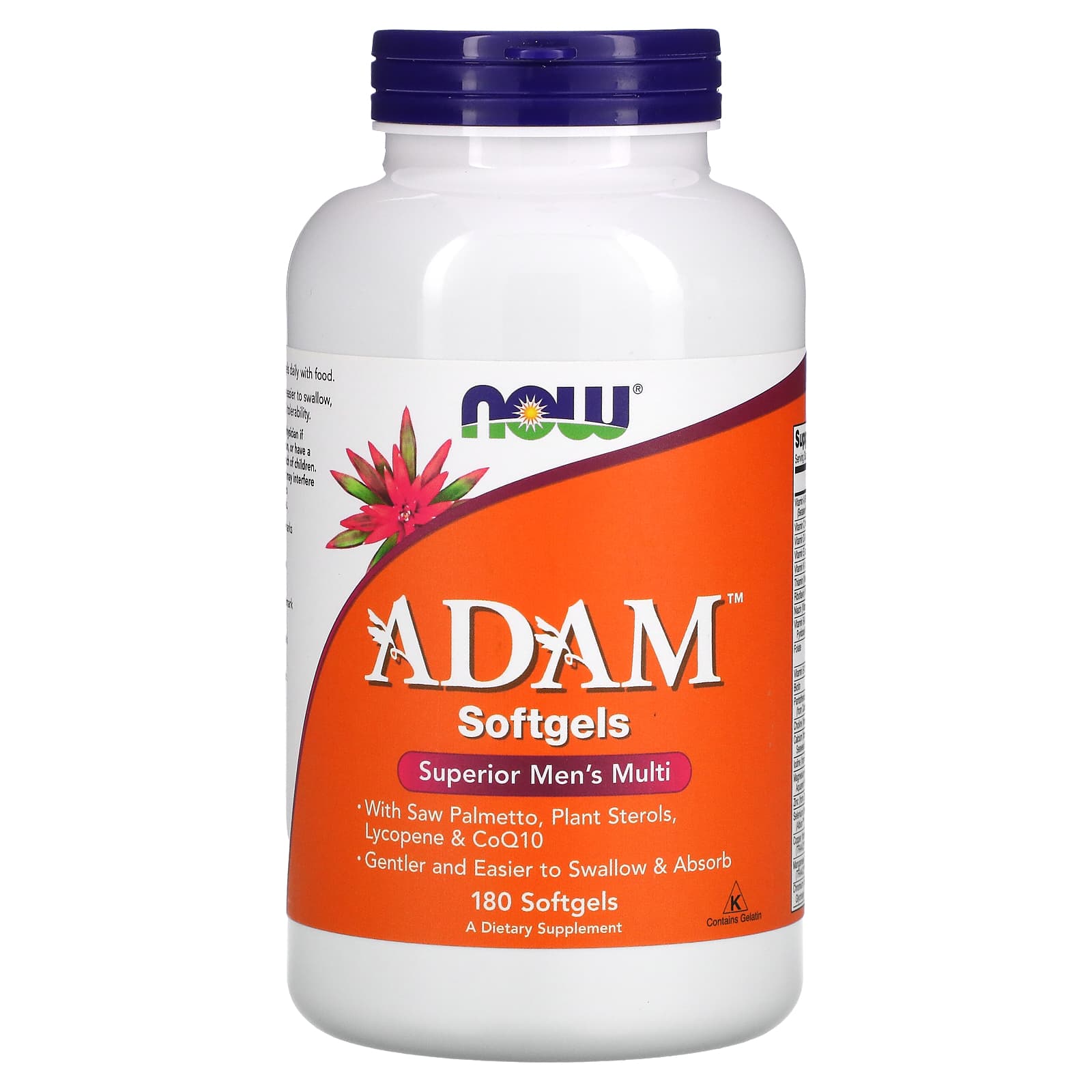 Now Foods, ADAM, Superior Men's Multi, 180 Softgels UPC 733739038814 | HiLife Vitamins