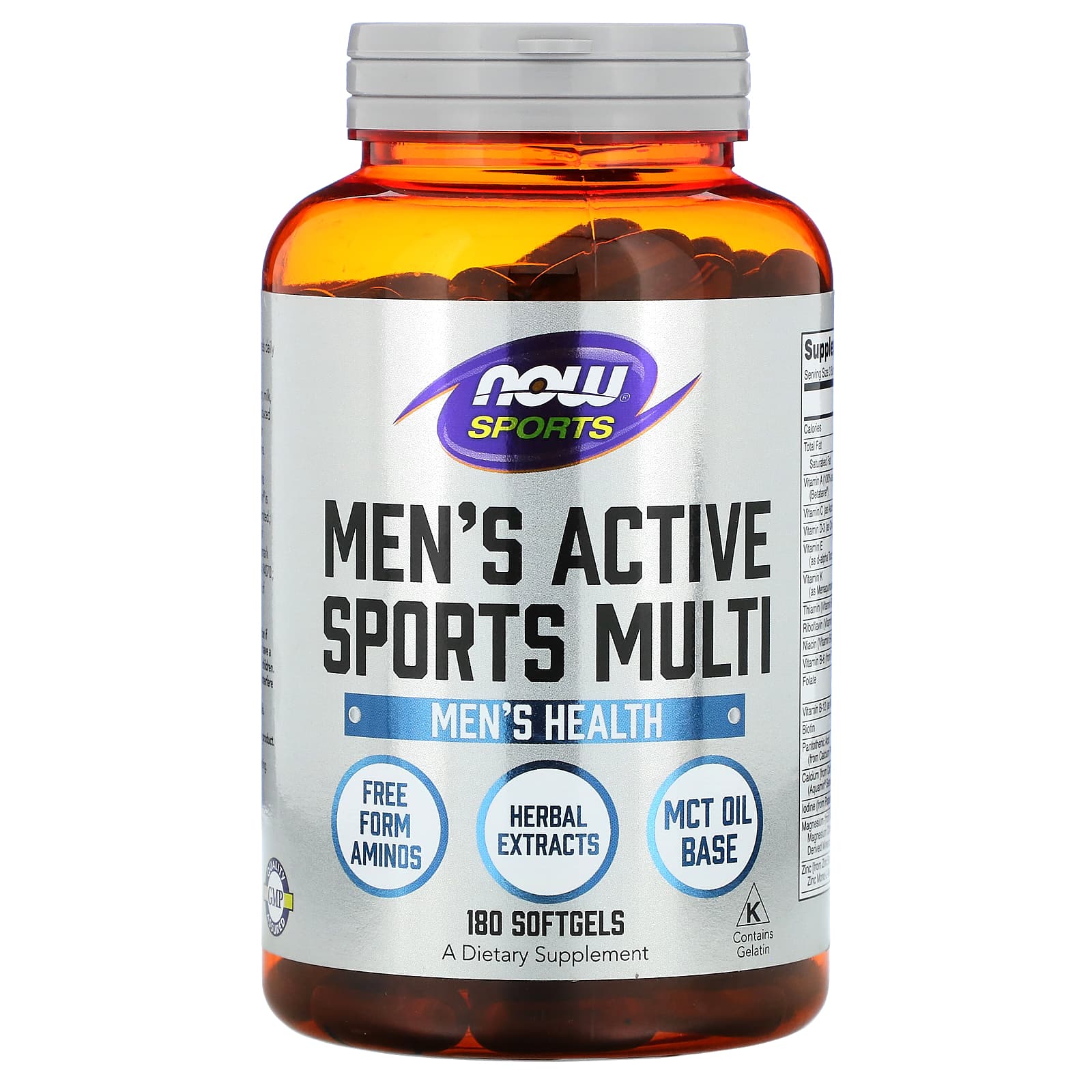 Now Foods, MEN'S EXTREME SPORTS MULTIVITAMIN, 180 Softgels UPC 733739038913 | HiLife Vitamins