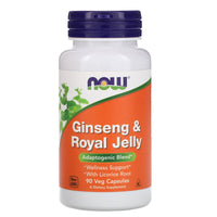 Now Foods, GINSENG & ROYAL JELLY, 90 Capsules UPC 733739040077 | HiLife Vitamins