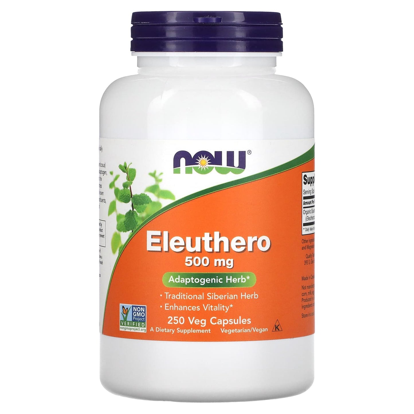 Now Foods, ELEUTHERO 500mg, 250 Capsules UPC 733739040336 | HiLife Vitamins