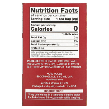 Now Foods, Better Off Red Tea, 24 PK UPC 733739042217 | HiLife Vitamins