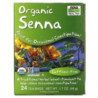 Now Foods, Senna Organic Tea Bags, 24 PK UPC 733739042361 | HiLife Vitamins