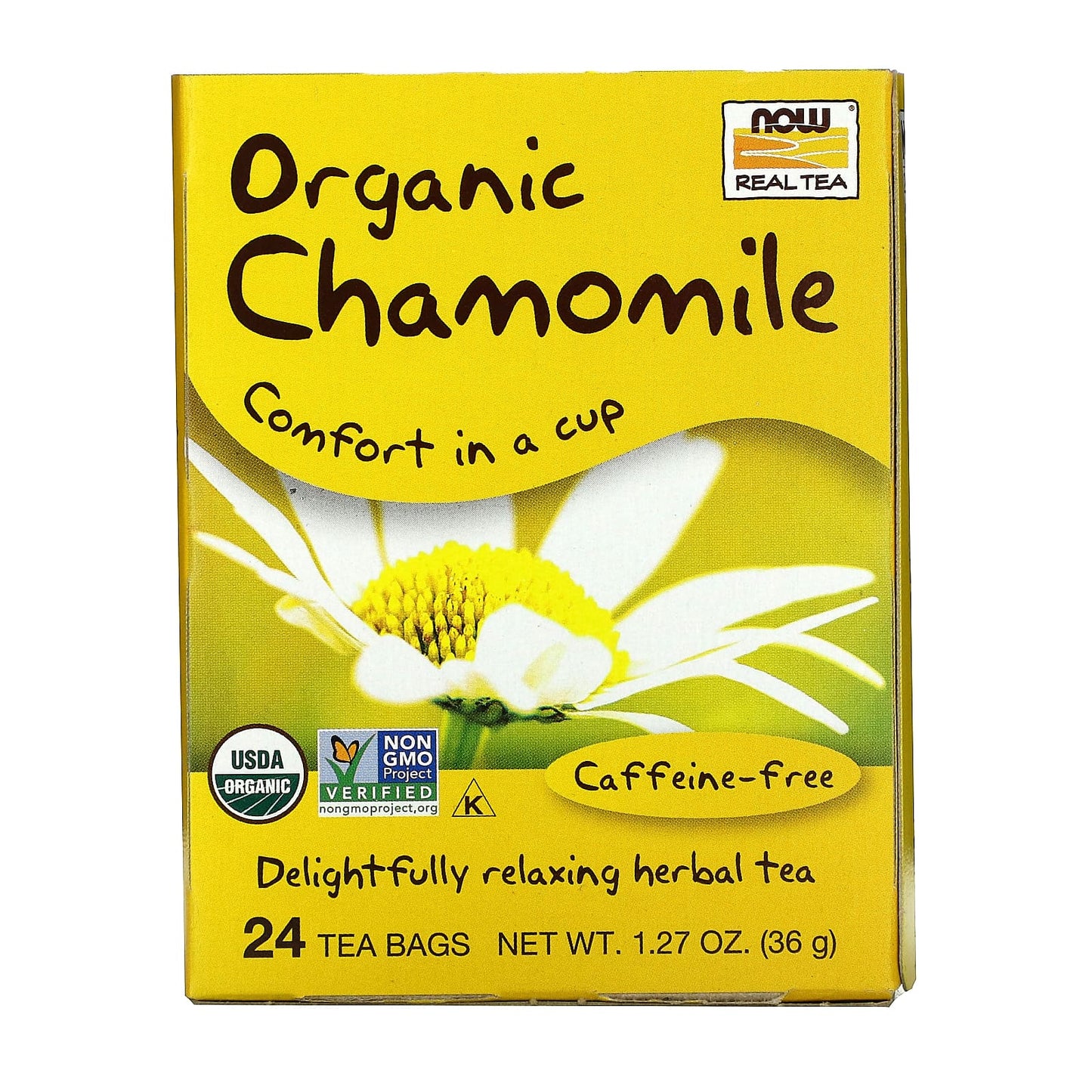 Now Foods, CHAMOMILE TEA BAGS ORGANIC 24 BAGS, 24 PK UPC 733739042446 | HiLife Vitamins