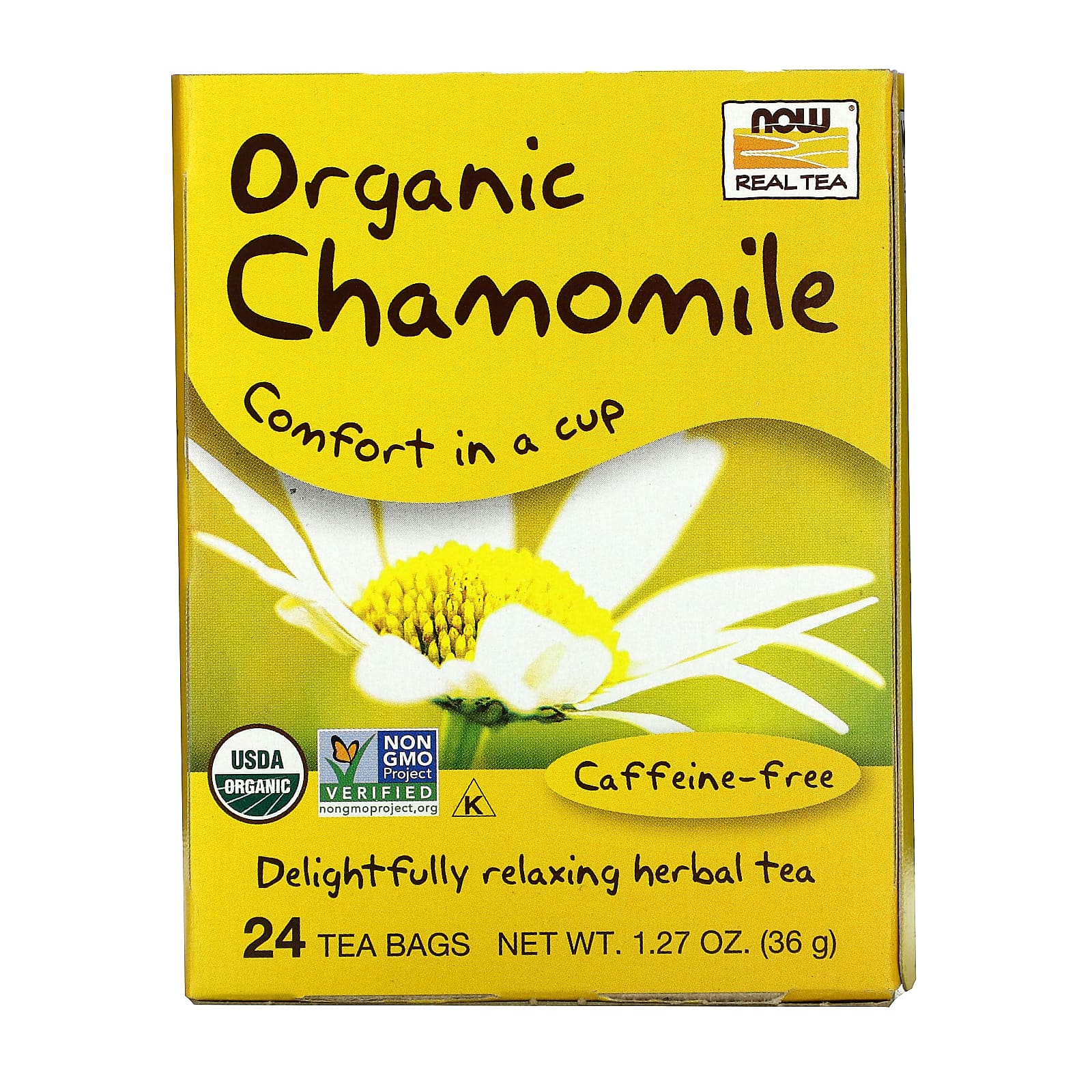 Now Foods, CHAMOMILE TEA BAGS ORGANIC 24 BAGS, 24 PK UPC 733739042446 | HiLife Vitamins