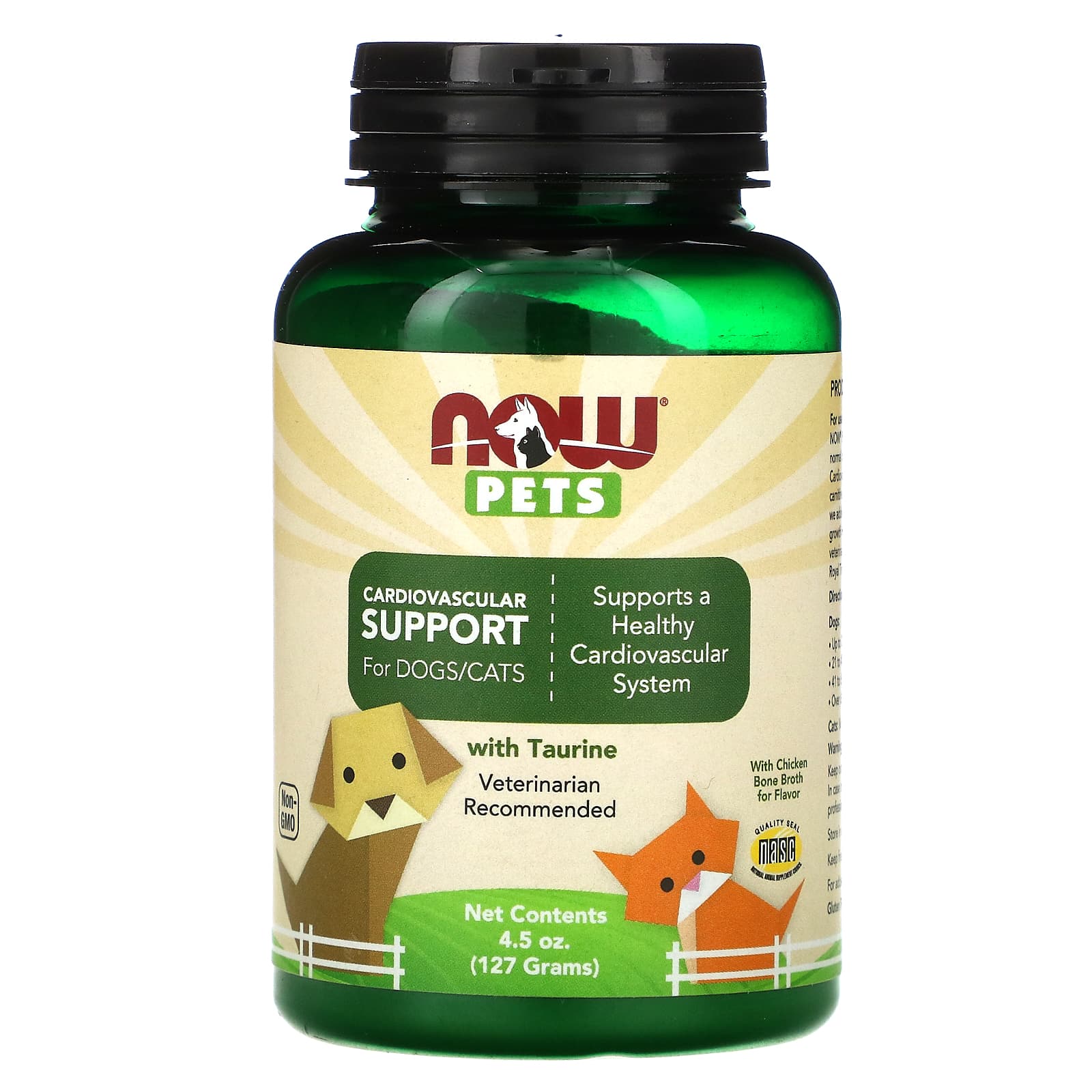 Now Foods, Pets, Cardiovascular Support for Dogs/Cats, 4.5 Oz UPC 733739043061 | HiLife Vitamins
