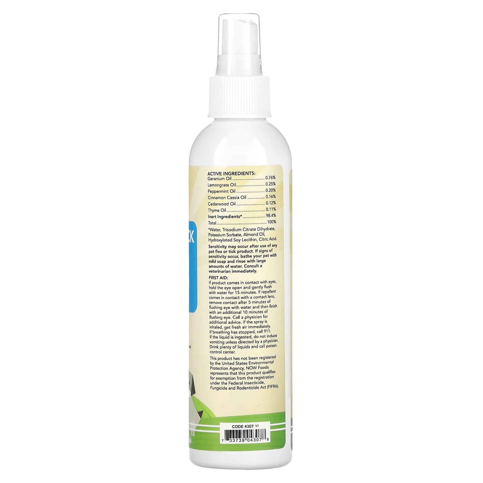Now Foods, Pets, Flea & Tick Spray for Dogs, 8 Oz UPC 733739043078 | HiLife Vitamins