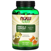 Now Foods, NOW PETS OMEGA 3, 180 Softgels UPC 733739043153 | HiLife Vitamins