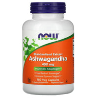 Now Foods, Ashwagandha Extract 450mg, 180 Vegetarian Capsules UPC 733739045935 | HiLife Vitamins