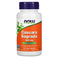 Now Foods, Cascara Sagrada 450mg, 100 Vegetarian Capsules UPC 733739046208 | HiLife Vitamins