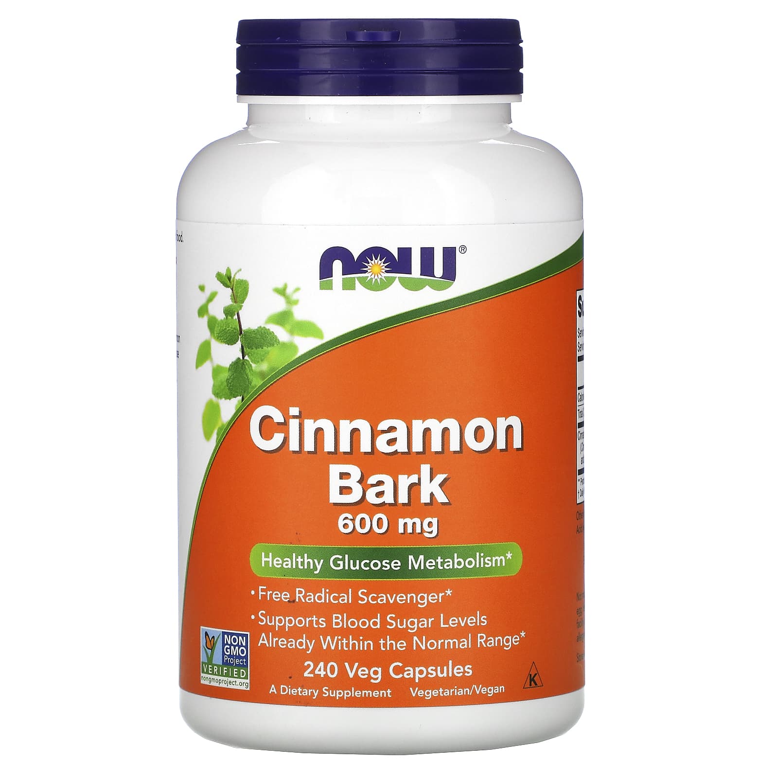 Now Foods, Cinnamon Bark 600 mg, 240 Capsules UPC 733739046376 | HiLife Vitamins