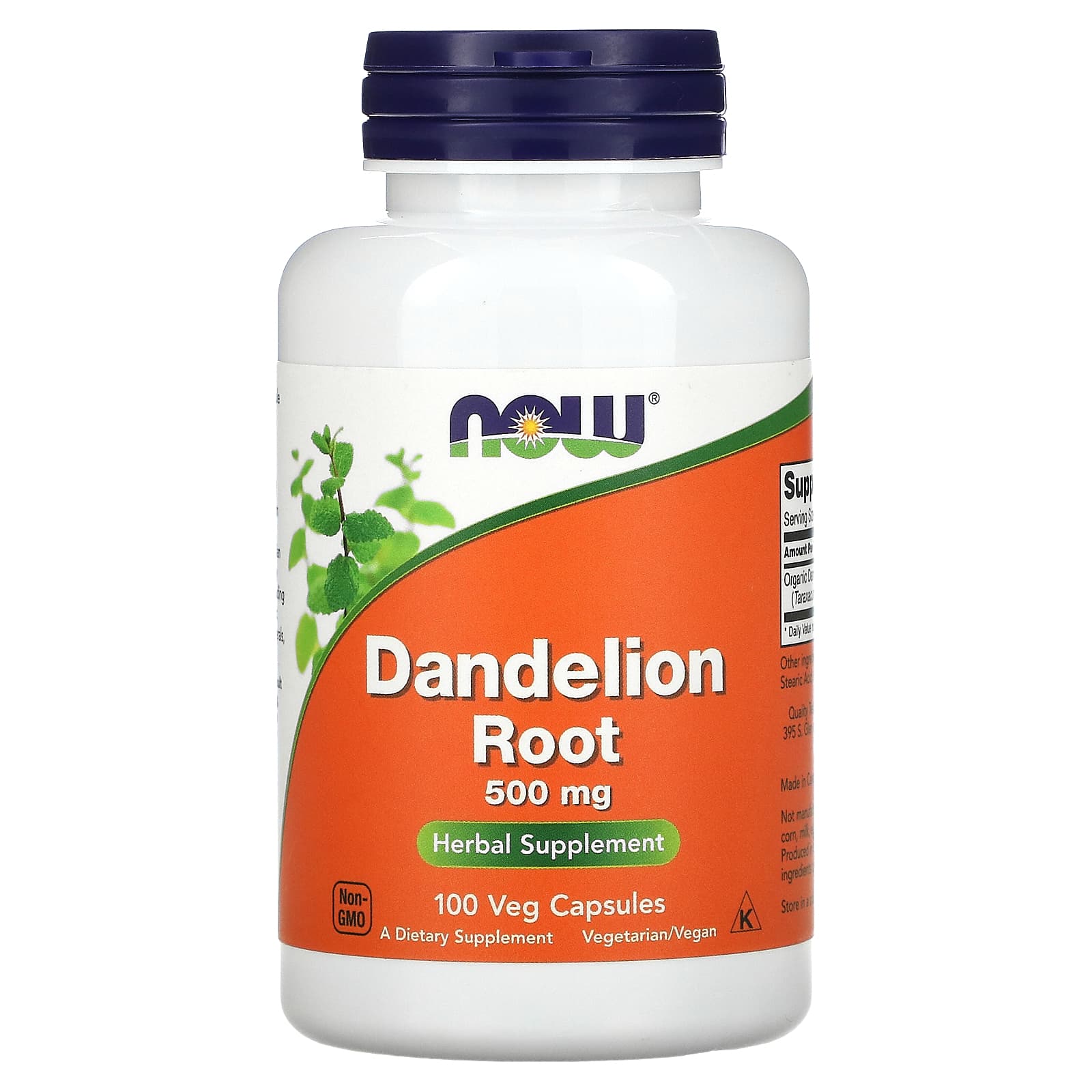 Now Foods, DANDELION ROOT 500mg, 100 Capsules UPC 733739046451 | HiLife Vitamins