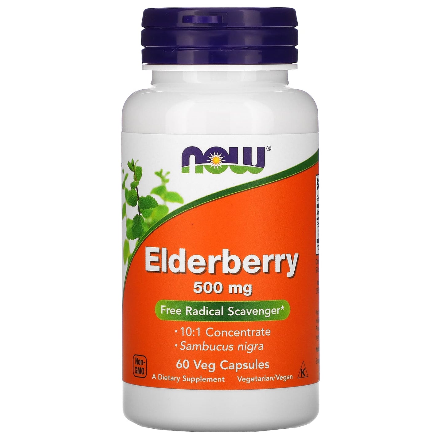 Now Foods, Elderberry Extract 60, 60 Vegetarian Capsules UPC 733739046673 | HiLife Vitamins