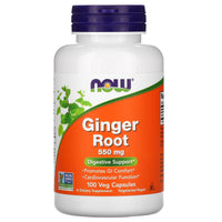 Now Foods, Ginger Root 550 mg, 100 Capsules UPC 733739046802 | HiLife Vitamins