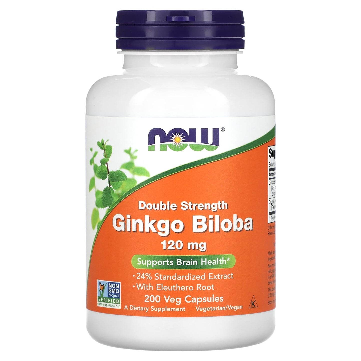 Now Foods, Ginkgo Biloba 120mg, 200 Vegetarian Capsules UPC 733739046819 | HiLife Vitamins