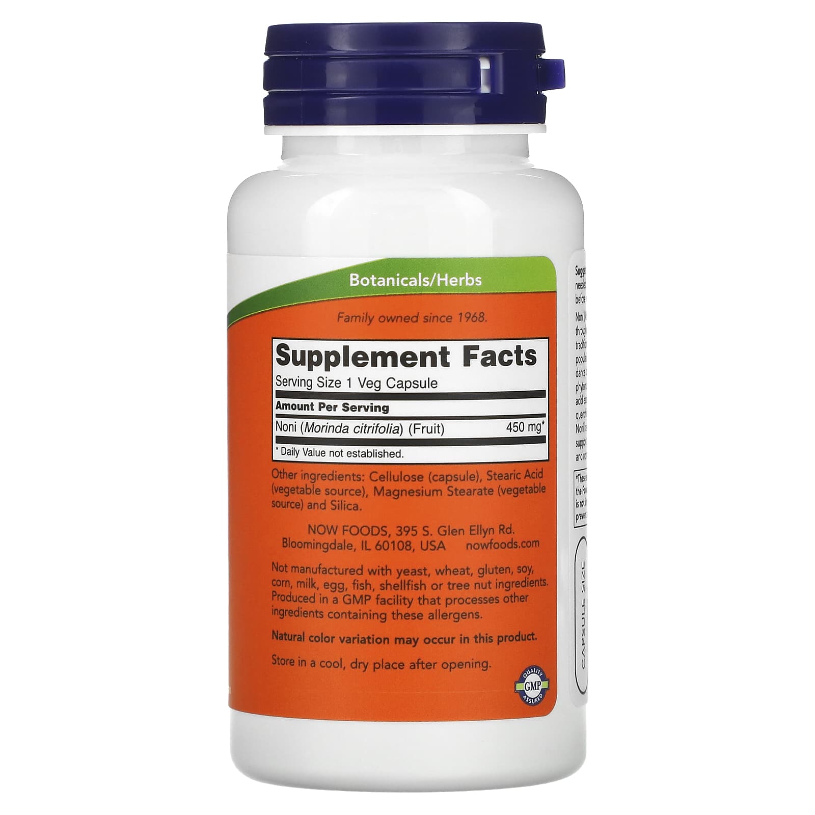 Now Foods, Noni 450 mg, 90 Veg Capsules - 733739047120 | Hilife Vitamins