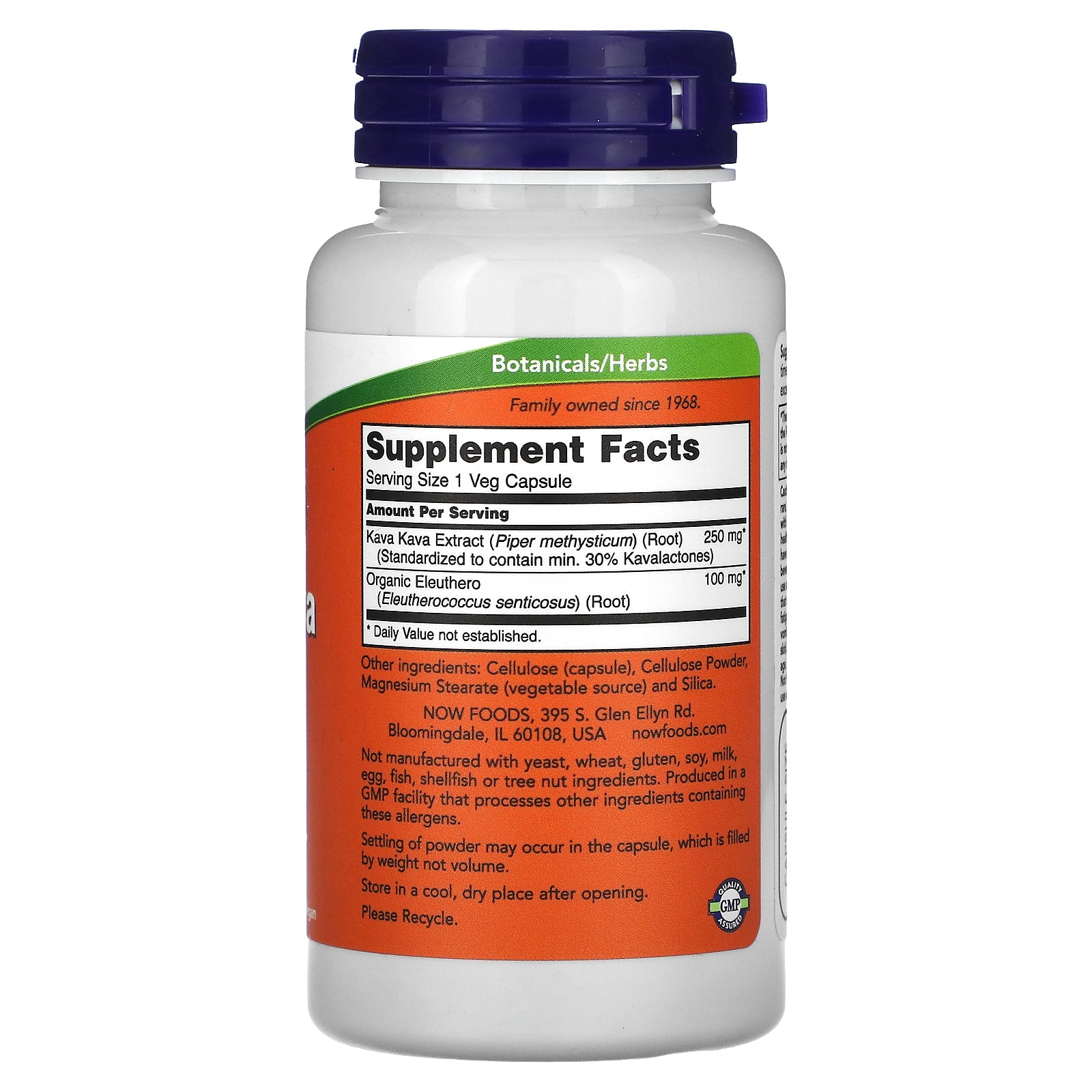 Now Foods, Kava Kava 250mg, 60 Capsules UPC 733739047168 | HiLife Vitamins