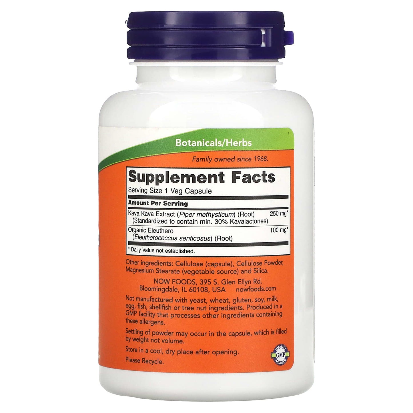 Now Foods, Kava Kava 250 mg, 120 Veg Capsules UPC 733739047175 | HiLife Vitamins