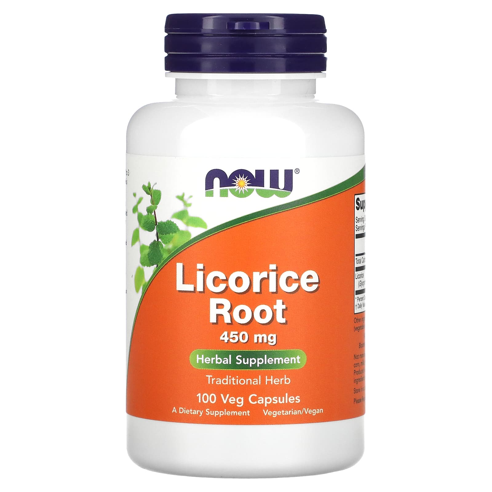 Now Foods, LICORICE ROOT 450mg, 100 Capsules UPC 733739047182 | HiLife Vitamins