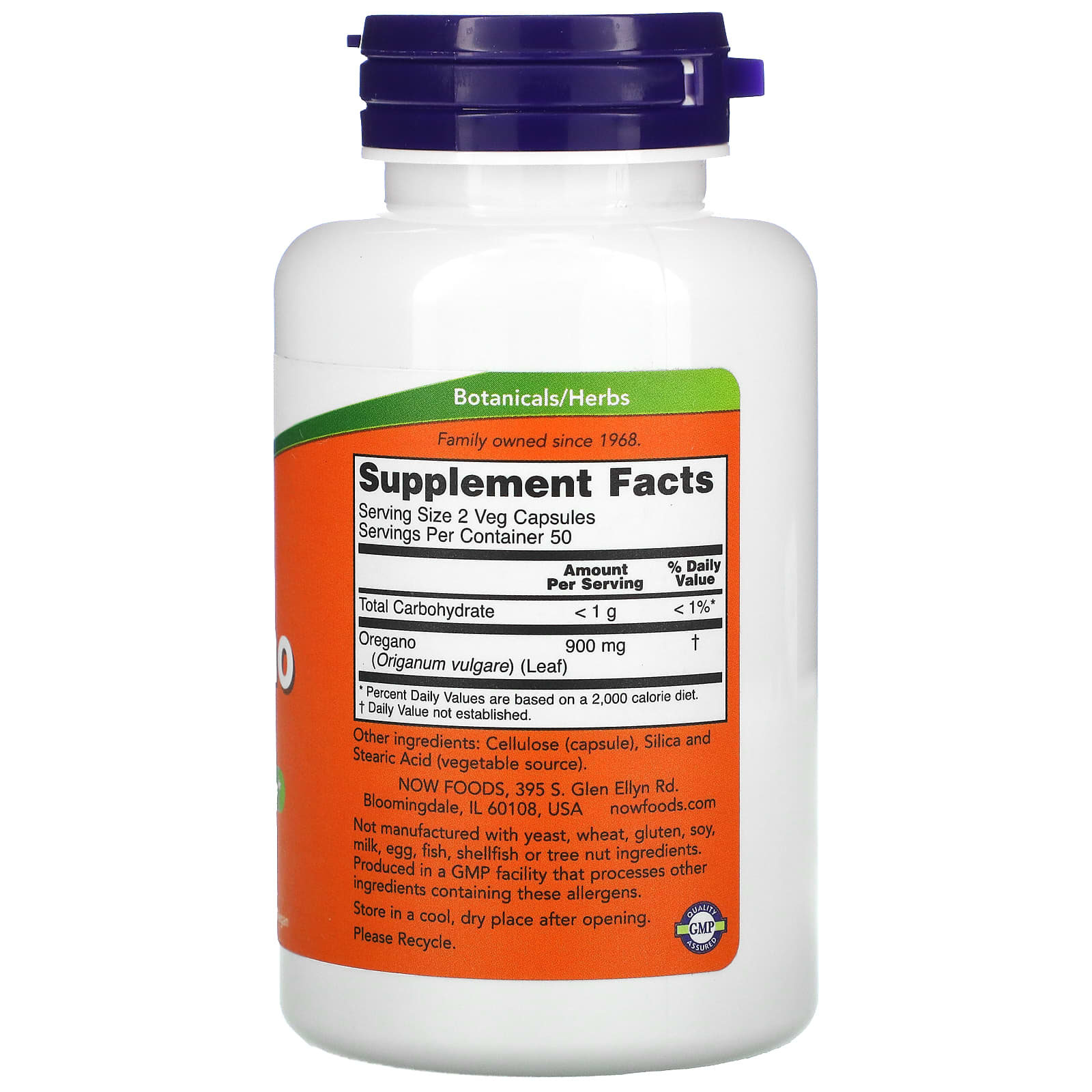 Now Foods, Oregano 450 mg, 100 Capsules UPC 733739047243 | HiLife Vitamins