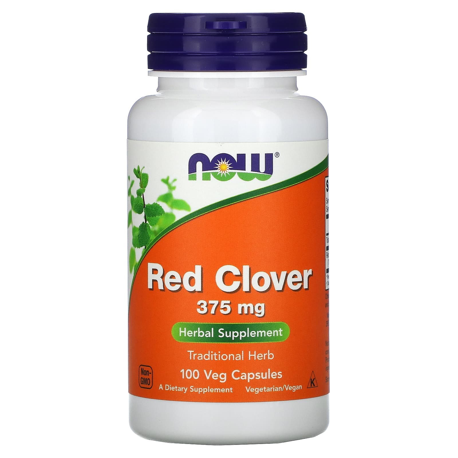Now Foods, RED CLOVER 375 mg, 100 Capsules UPC 733739047304 | HiLife Vitamins