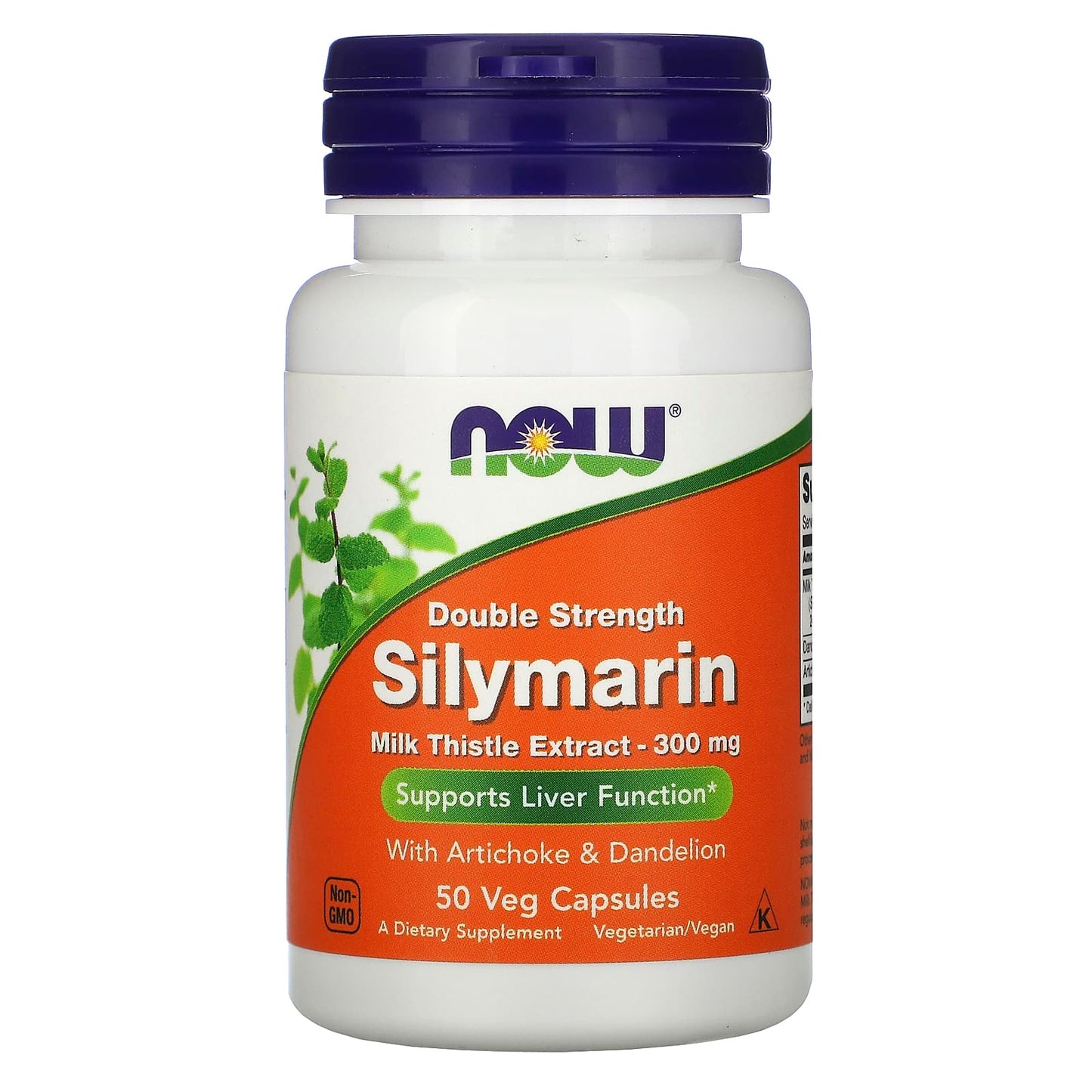 Now Foods, Silymarin 2x 300mg, 50 Vegetarian Capsules UPC 733739047380 | HiLife Vitamins