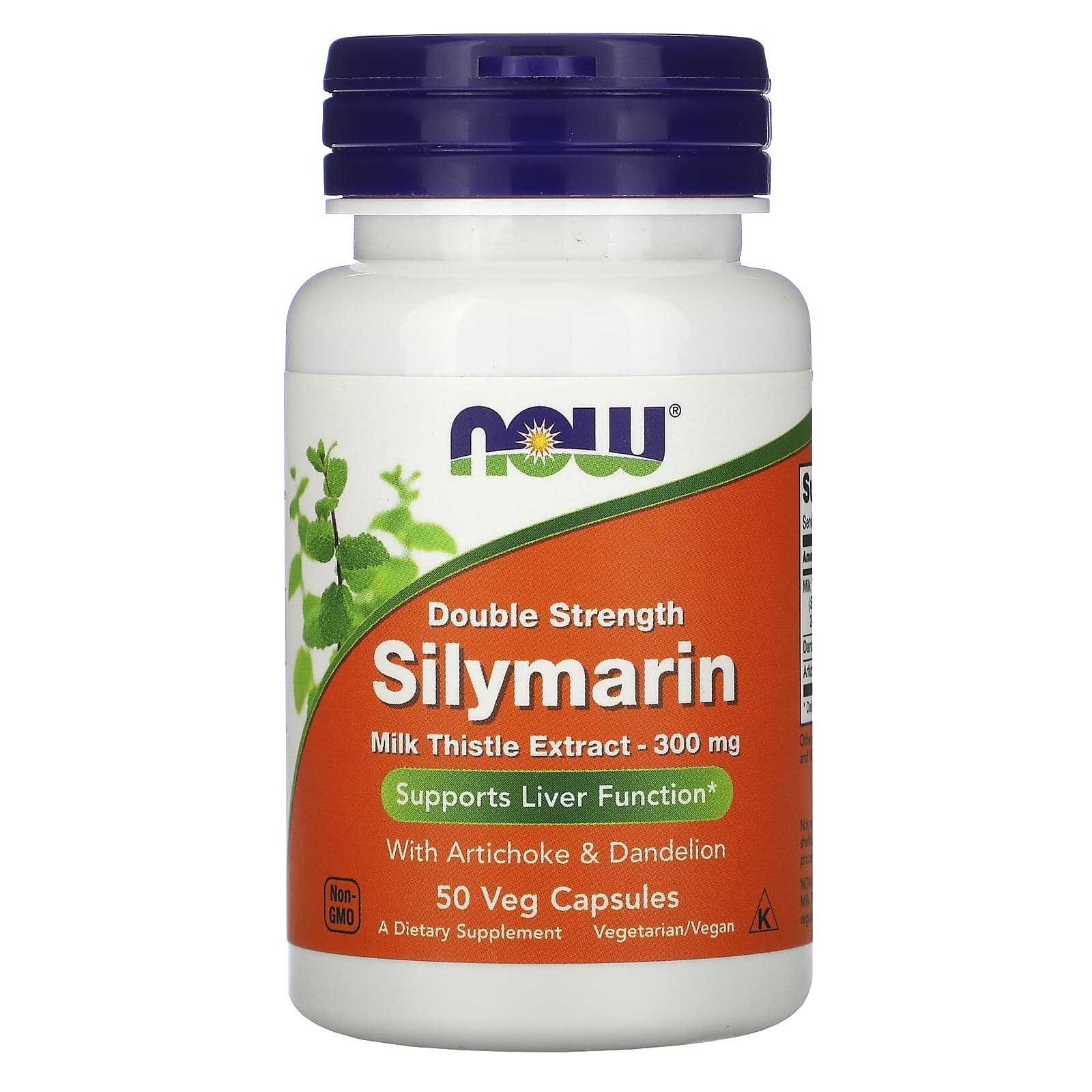 Now Foods, Silymarin 2x 300mg, 50 Vegetarian Capsules UPC 733739047380 | HiLife Vitamins