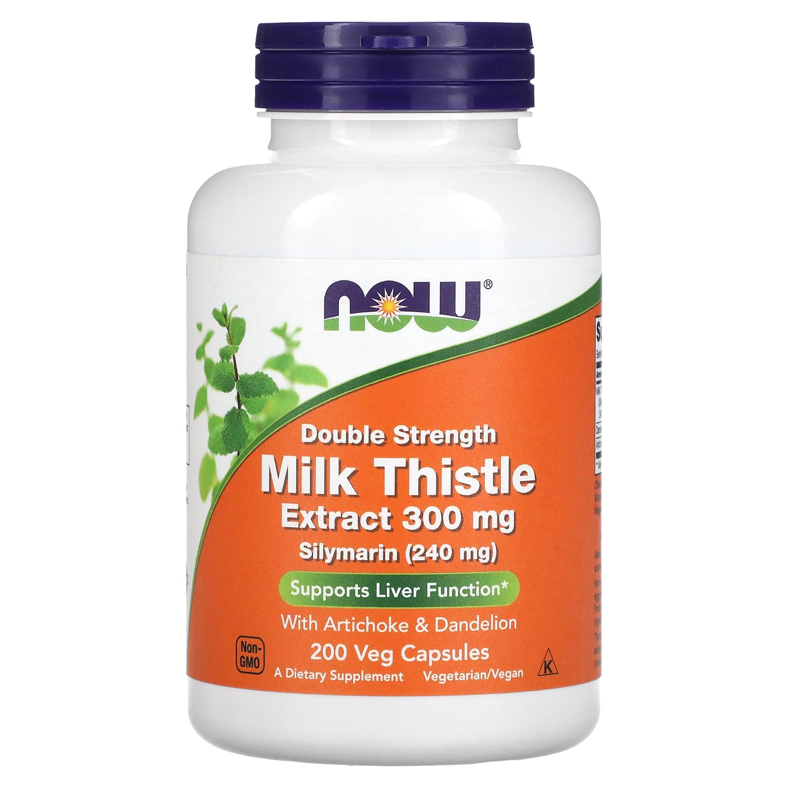 Now Foods, Milk Thistle Extract, 300 mg, 200 Veg Capsules UPC 733739047533 | HiLife Vitamins