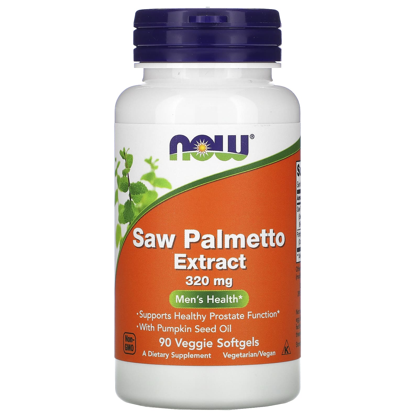 Now Foods, Saw Palmetto 320 mg 90 SGELS, 90 Softgels UPC 733739047564 | HiLife Vitamins