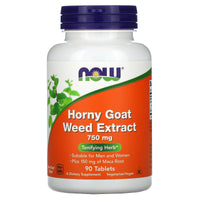 Now Foods, HORNY GOAT WEED 750MG 90, 90 Tablets UPC 733739047588 | HiLife Vitamins