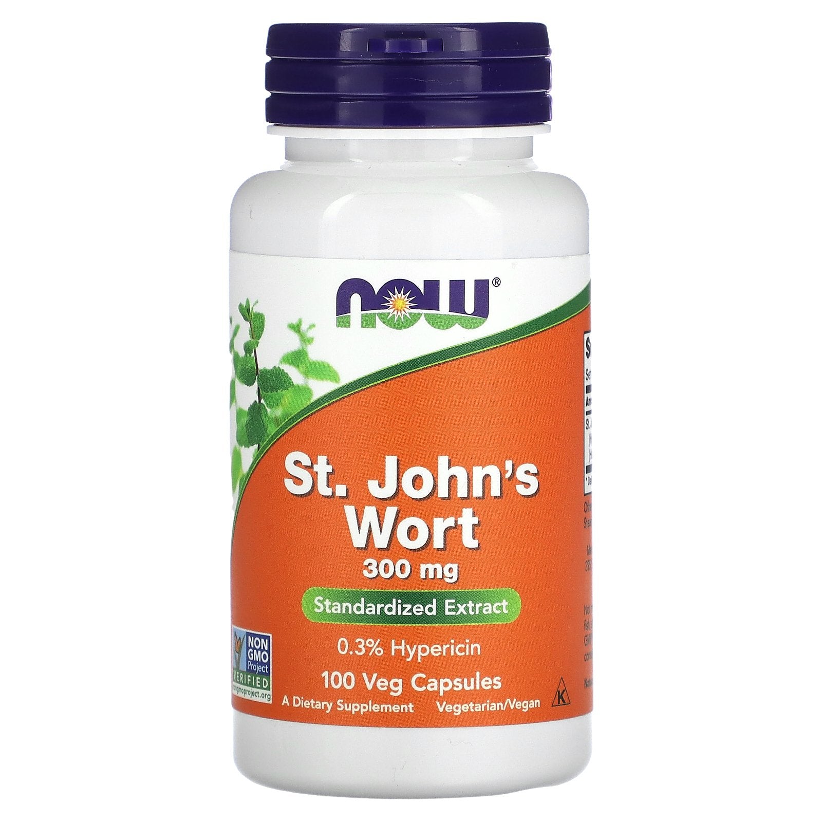 Now Foods, St. John’s Wort, 300 mg, 100 Veg Capsules UPC 733739047601 | HiLife Vitamins