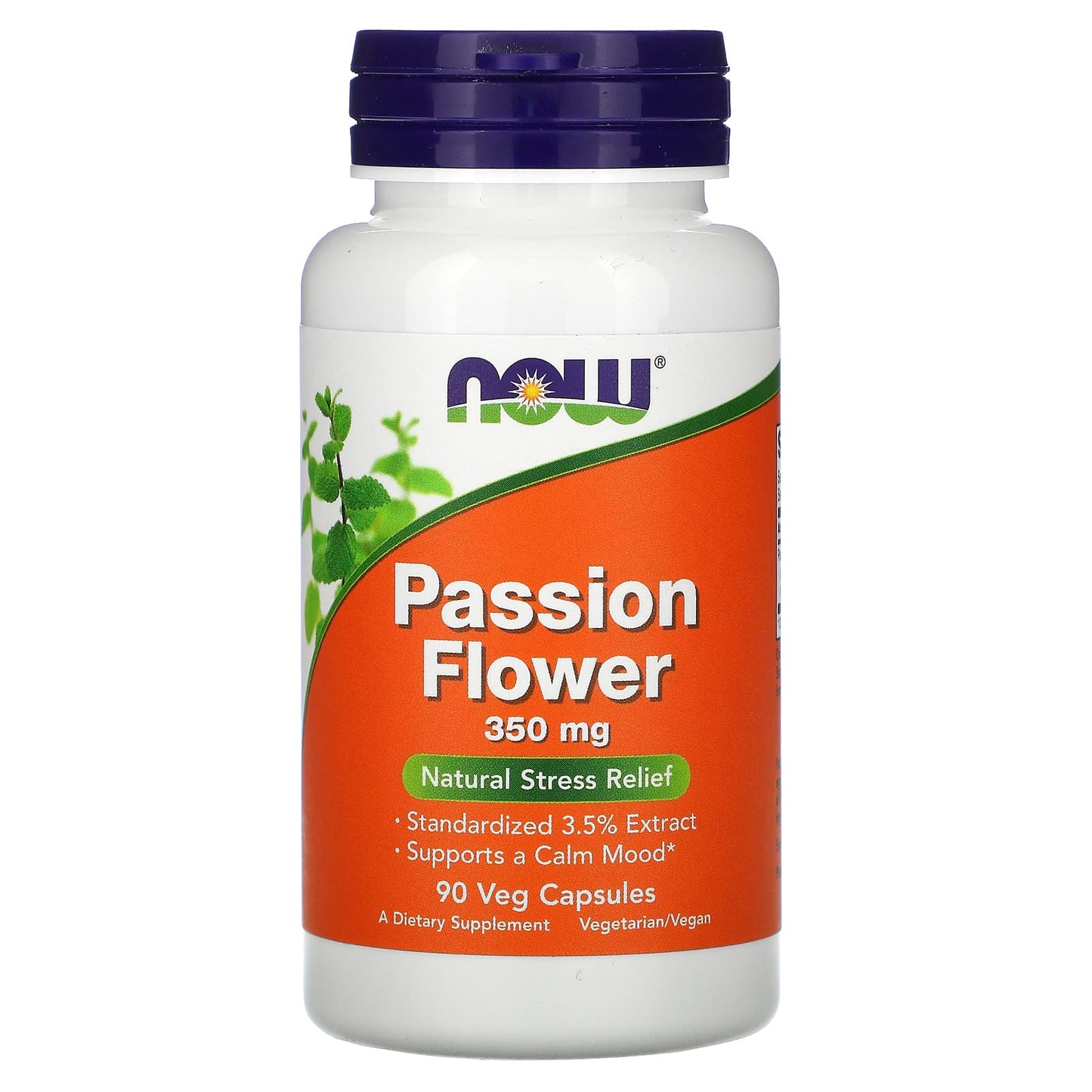 Now Foods, Passionflower 3.5% Extract 350 mg, 90 Vegetarian Capsules UPC 733739047632 | HiLife Vitamins