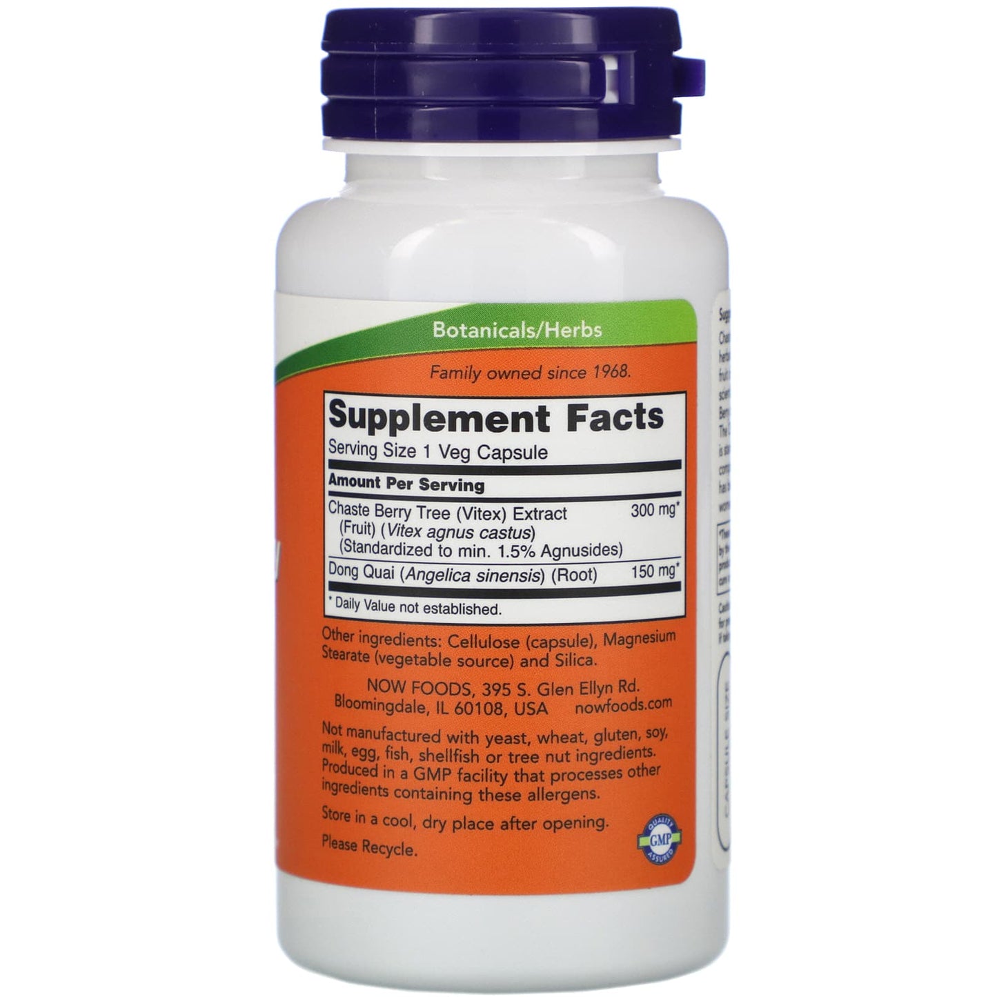 Now Foods, Vitex 300mg 10.5% New 90, 90 Vegetarian Capsules UPC 733739047731 | HiLife Vitamins