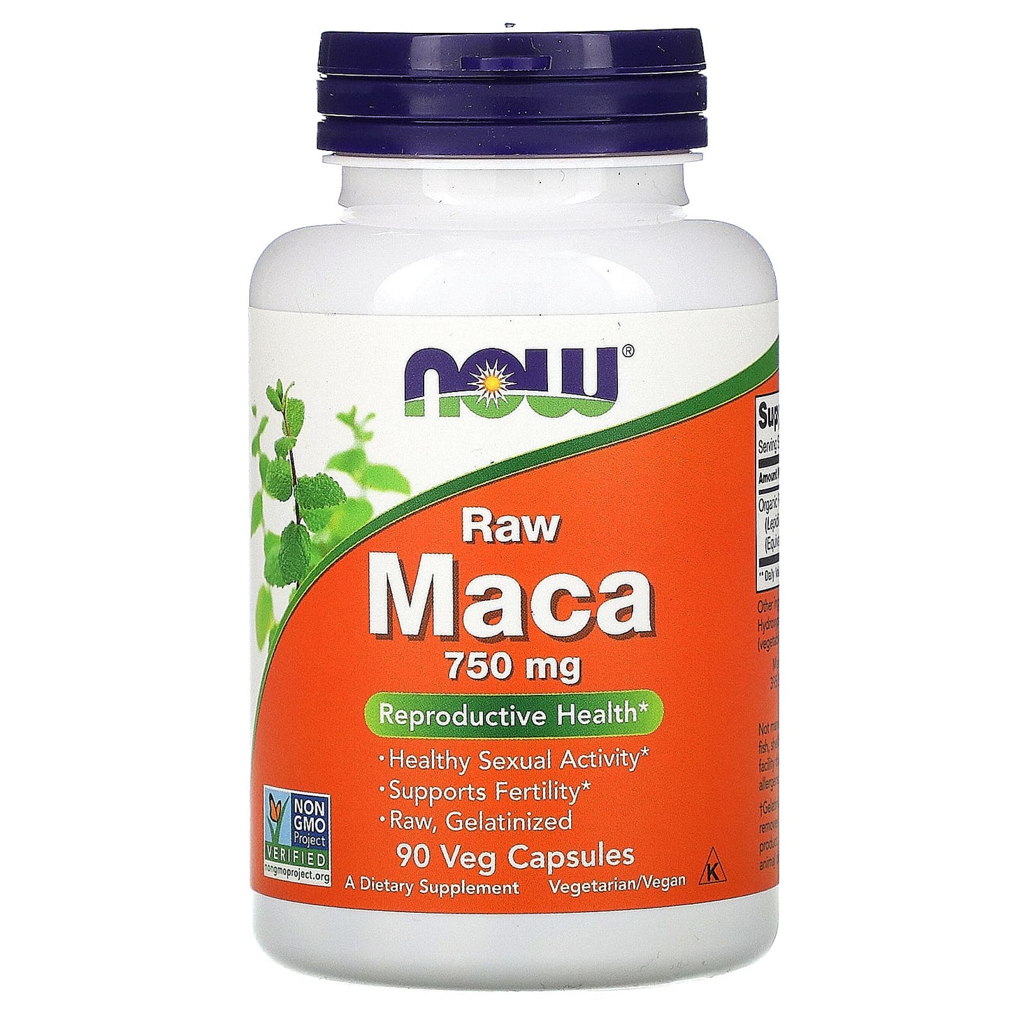 Now Foods, Maca 750 mg Raw - 90, 90 Capsules UPC 733739047779 | HiLife Vitamins