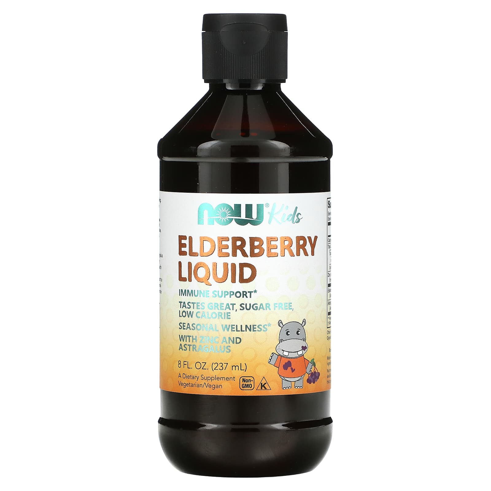 Now Foods, ELDERBERRY LIQUID FOR KIDS 8, 8 OZ UPC 733739048516 | HiLife Vitamins