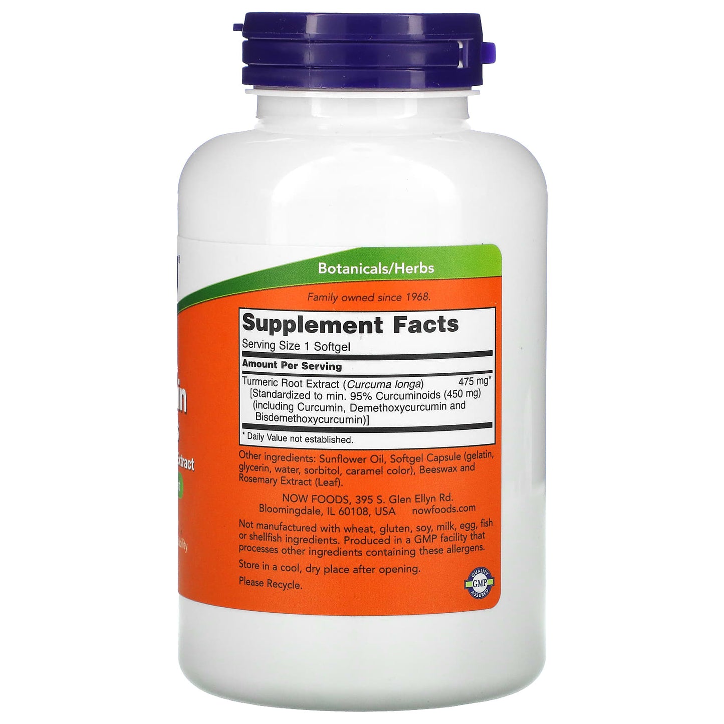 Now Foods, CURCUMIN TURMERIC ROOT EXTRACT, 120 Softgels UPC 733739049391 | HiLife Vitamins