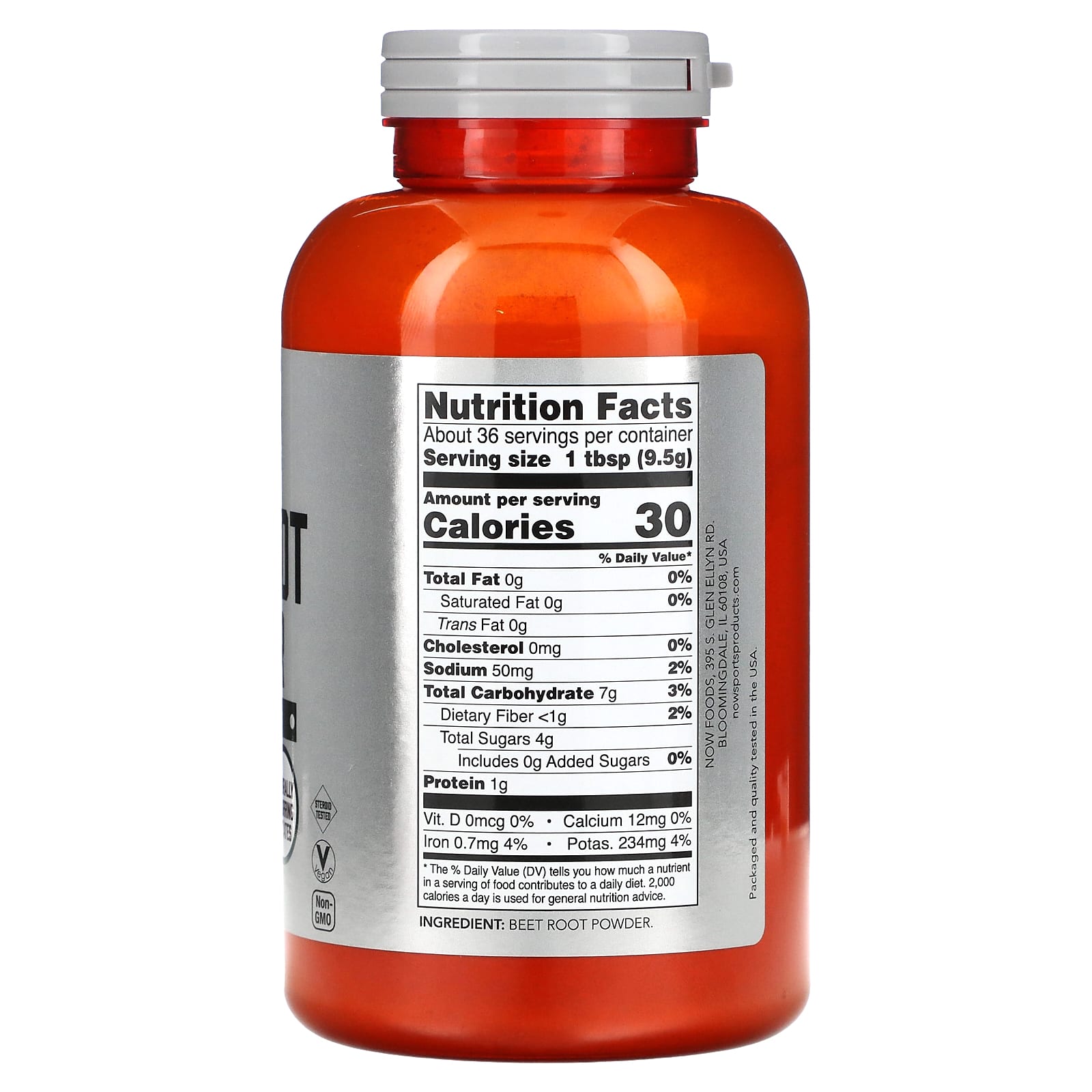 Now Foods, BEET ROOT POWDER, 12 Oz UPC 733739050557 | HiLife Vitamins