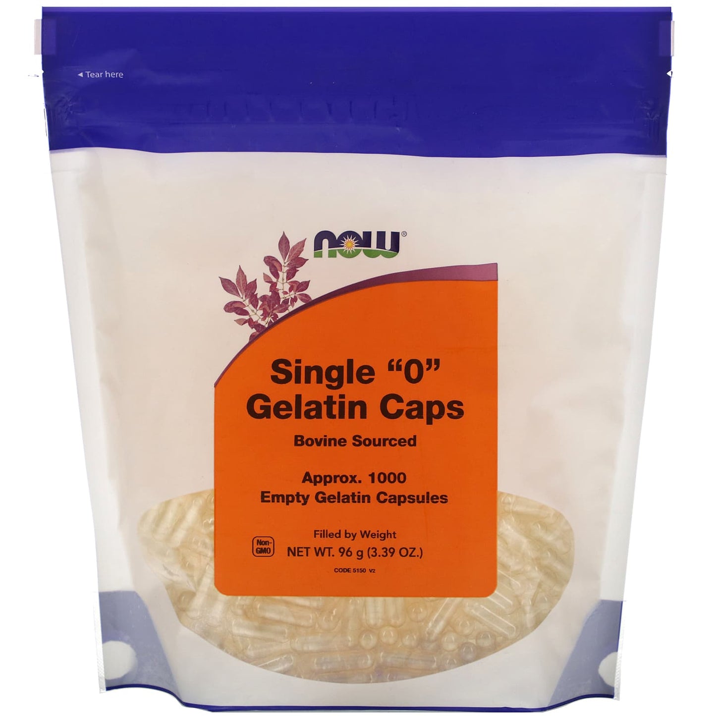 Now Foods, GEL '0', 1000 Capsules UPC 733739051509 | HiLife Vitamins