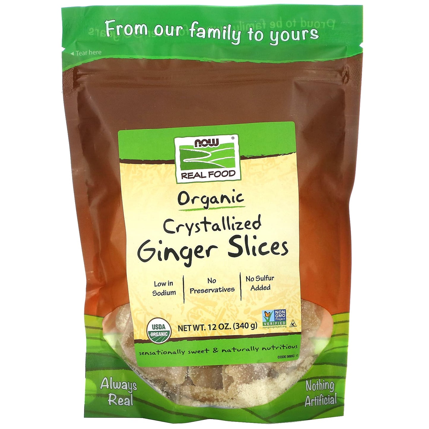Now Foods, Ginger Slices, 12 Oz UPC 733739056955 | HiLife Vitamins