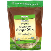 Now Foods, Ginger Slices, 12 Oz UPC 733739056955 | HiLife Vitamins