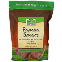 Now Foods, Papaya Spears Low Sugar, 12 OZ OZ UPC 733739057204 | HiLife Vitamins