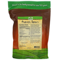 Now Foods, Papaya Spears Low Sugar, 12 OZ OZ UPC 733739057204 | HiLife Vitamins