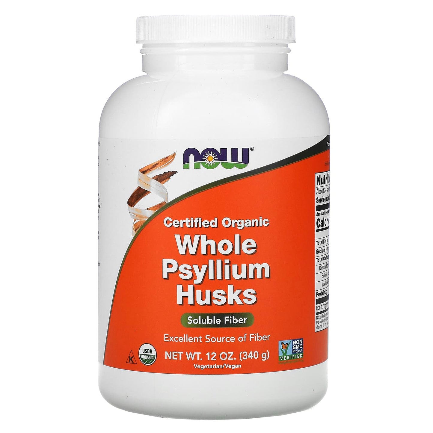 Now Foods, Whole Psyllium Husks, 12 OZ OZ UPC 733739059680 | HiLife Vitamins