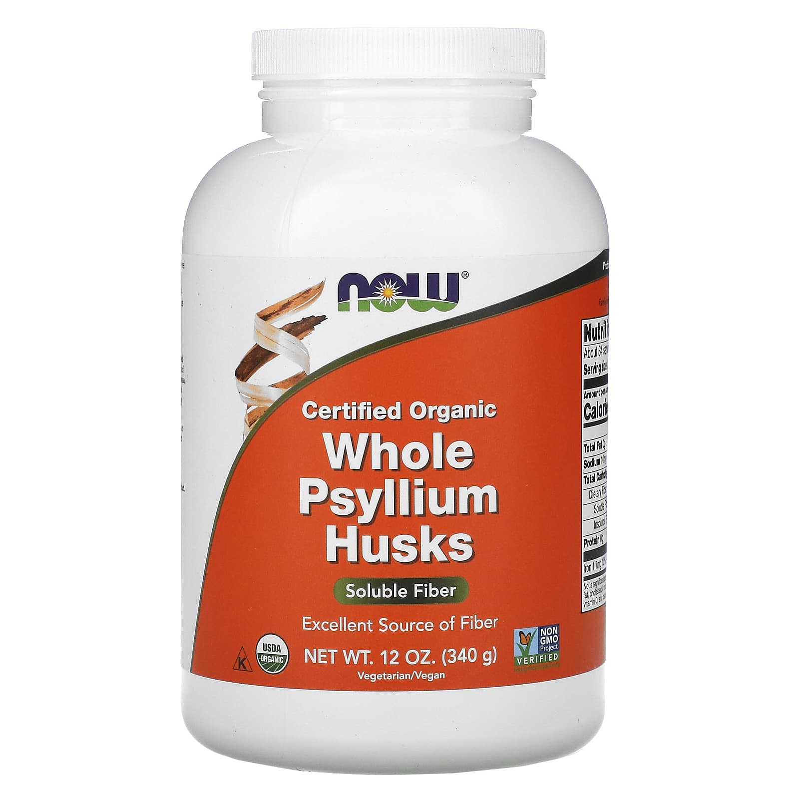 Now Foods, Whole Psyllium Husks, 12 OZ OZ UPC 733739059680 | HiLife Vitamins